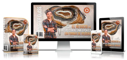 Masterclass El Negocio de Mesas con Resina Epóxica en forma de Geodas